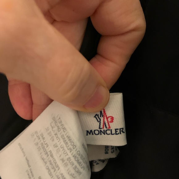 MENS MONCLER AUTHENTIC SZ 2 NAVY DUVET FILLED  PUFFER JACKET MEDIUM - Picture 7 of 16